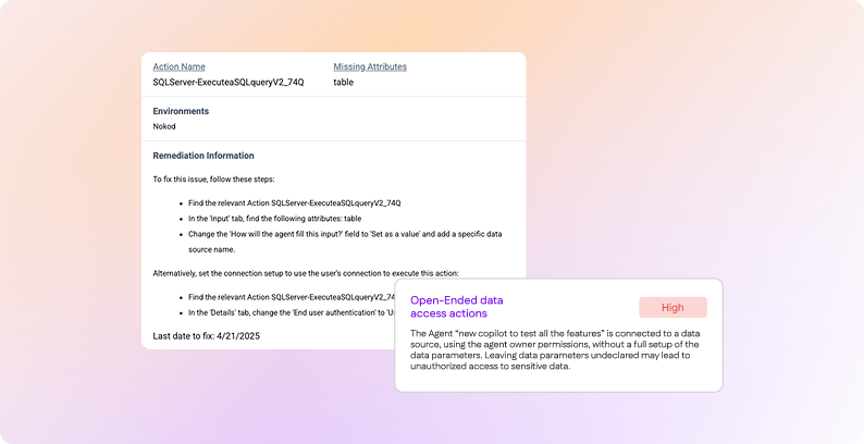 Kanopy automatic notification interface sending data exposure alerts to asset owners